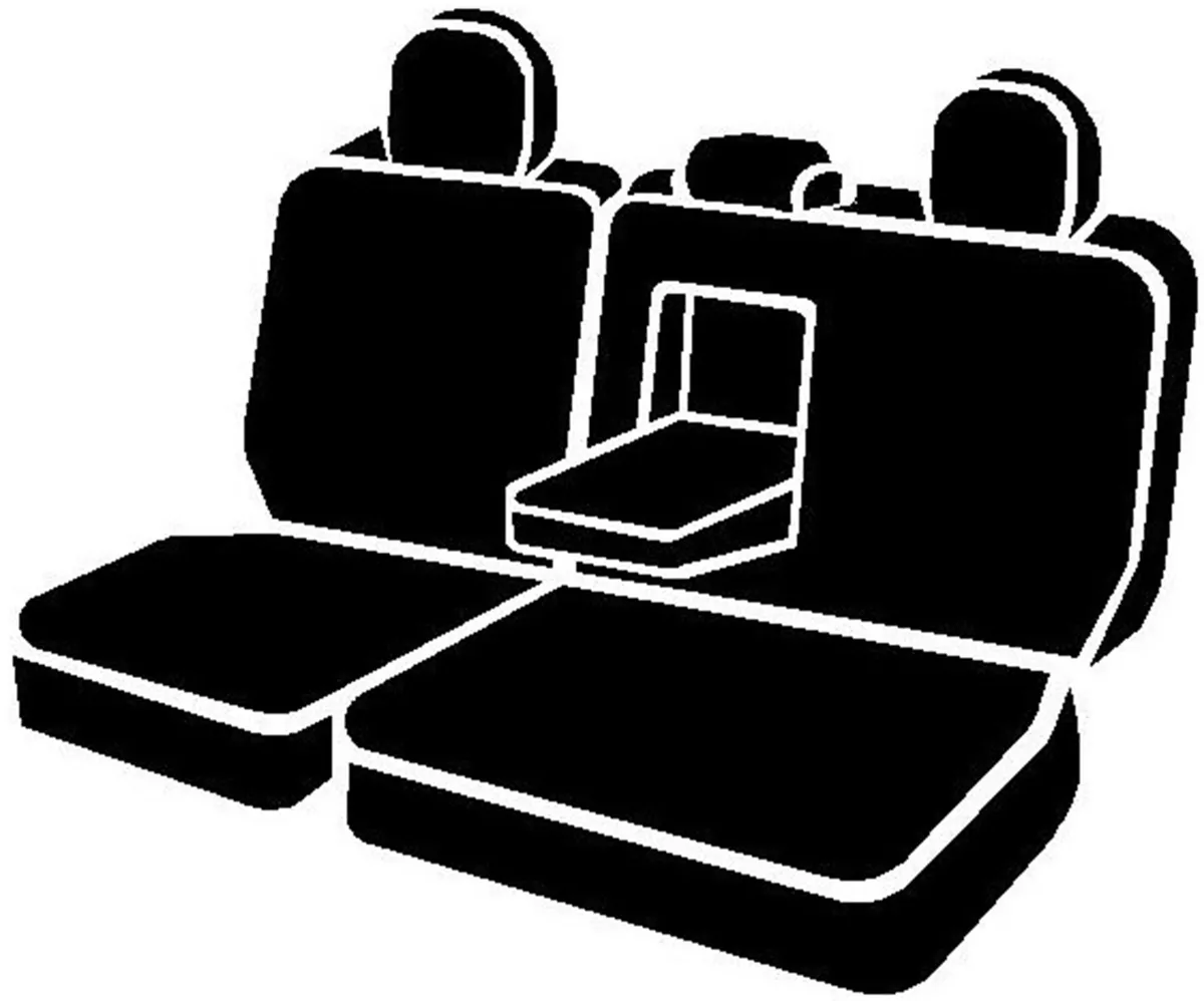 FIA SL62-90 BLK/BLK SL60 Series - Leatherlite Simulated Leather Custom Fit Rear Seat Cover- Black product image