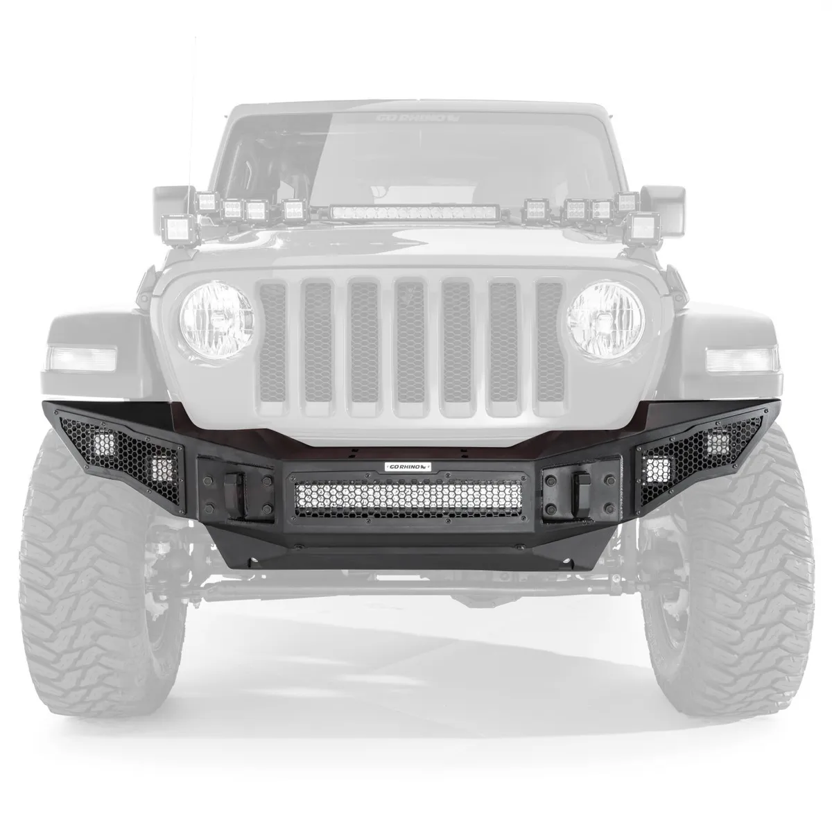 07c Rockline Full Width Bumper Black Powdercoat Finish Increased Clearance product image
