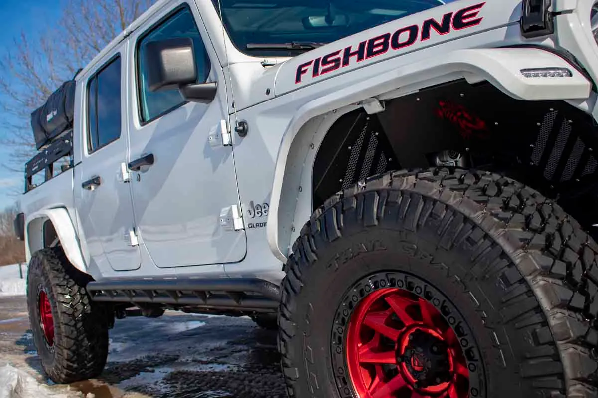 Fishbone Offroad Rocker Guards for 2020 & Up Jeep Gladiator FB23142 product image