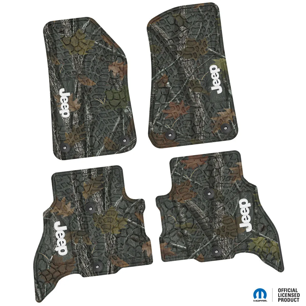 21-24 Jeep 4xe Front and RearTire Tread/Scorched Earth Scene w/ JEEP Insert - Black w/ Tan Insert product image