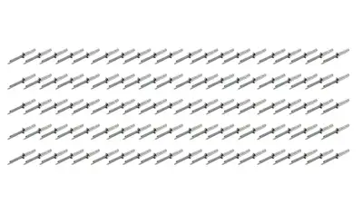FiveStar Small Head Rivet Silver 100pc 3/16in Long Shank