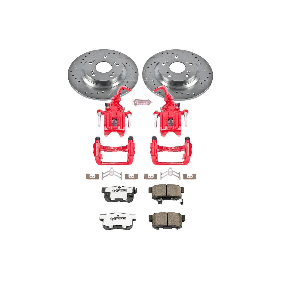 Z26 Street Warrior Upgrade Kit: Drilled/Slotted Rotors; Carbon-Fiber Ceramic Pads; Powder Coated Calipers product image