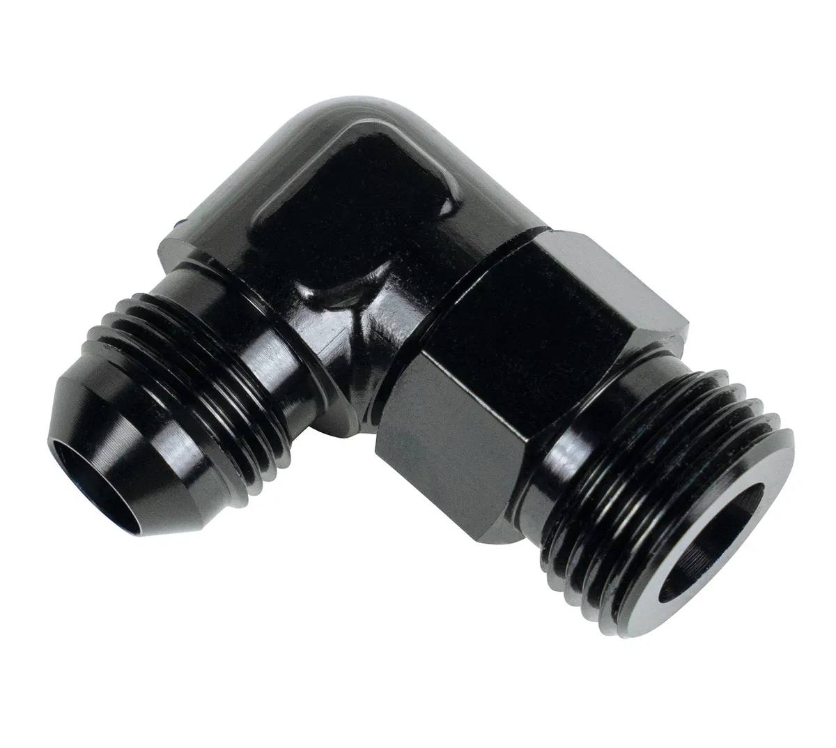 Aluminum Swivel Fitting 90° 7/8-14 UNF x -8AN Male product image
