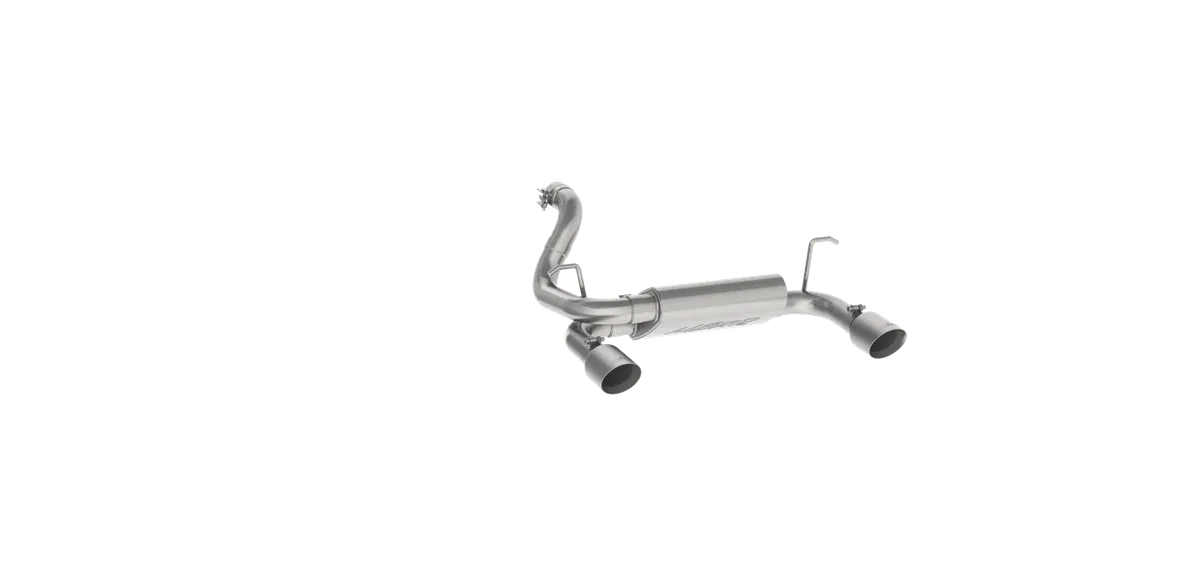 Armor Lite Axle Back Exhaust System; 2.5 in.; Incl. Inlet Pipe/Muffler/Pass. And Driver Side Tailpipe/Clamps/4 in. OD Tips; Dual Rear Exit; Aluminized; product image
