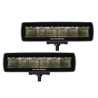 Go Rhino go Rhino 750300621fbs Blackout Series - Sixline 6-Led Flood Lights, Pair