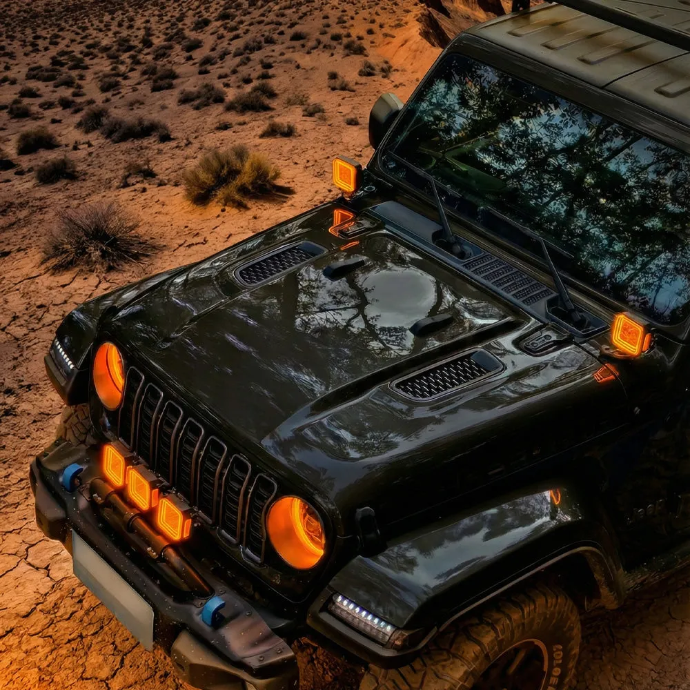 5 Inch LED Pod Lights White + Amber Dual-Mode for Jeep Wrangler JL/ Gladiator JT product image