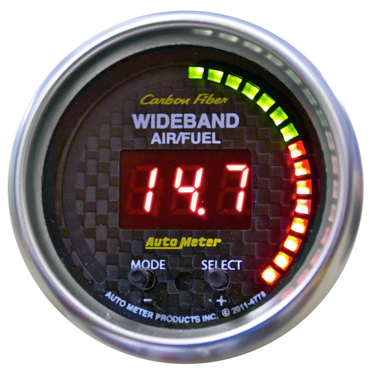 Gauge, Air/Fuel Ratio-PRO, 2 1/16", 10:1-20:1, Digital w/ Peak & Warn, Carbon Fiber product image