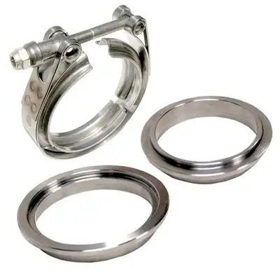 Pacific Performance Engineering 4 Inch V Band Clamp Stainless Steel 3 Piece Set 1C 1M 1F PPE Diesel