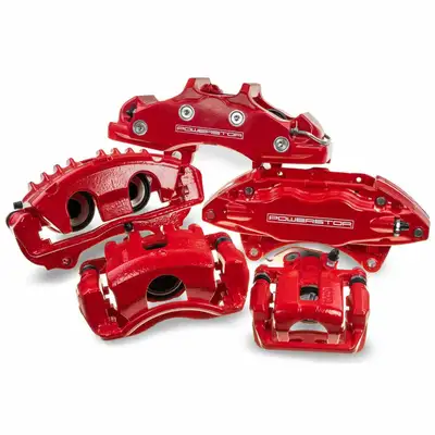 PowerStop 20122017 Kia Rio Rear Left/Rear Red Caliper Pair W/Brkt