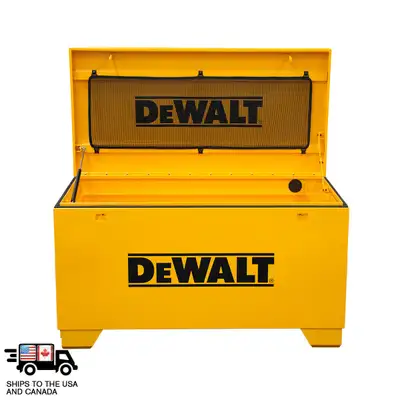 Montezuma 60in Dewalt Jobsite Box Recessed Handles 7 Gauge Forklift Rails