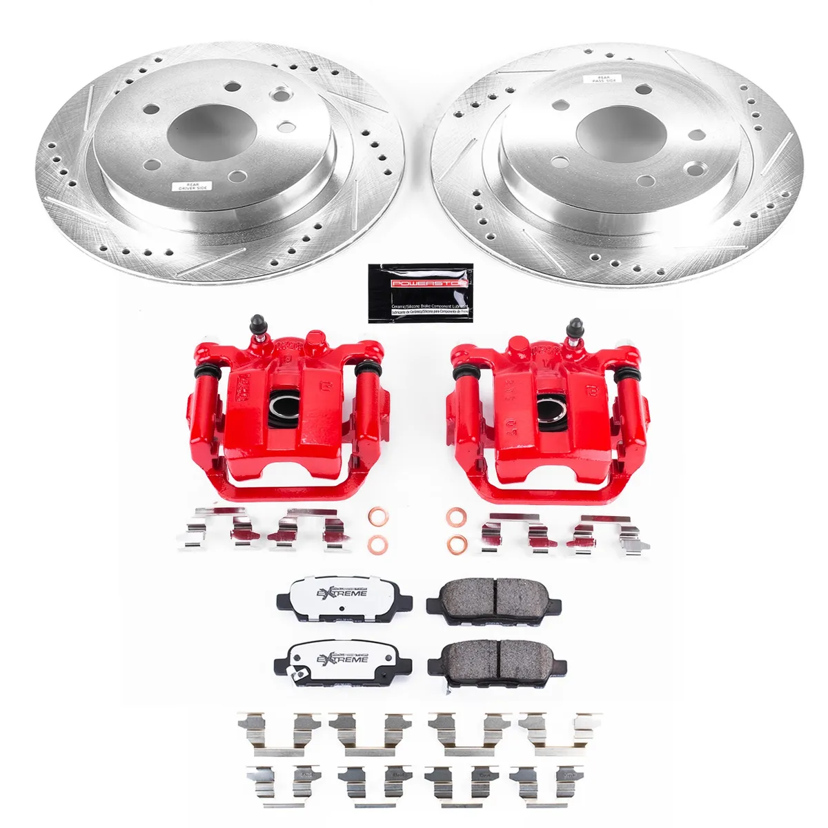 Z26 Street Warrior Upgrade Kit: Drilled/Slotted Rotors; Carbon-Fiber Ceramic Pads; Powder Coated Calipers product image