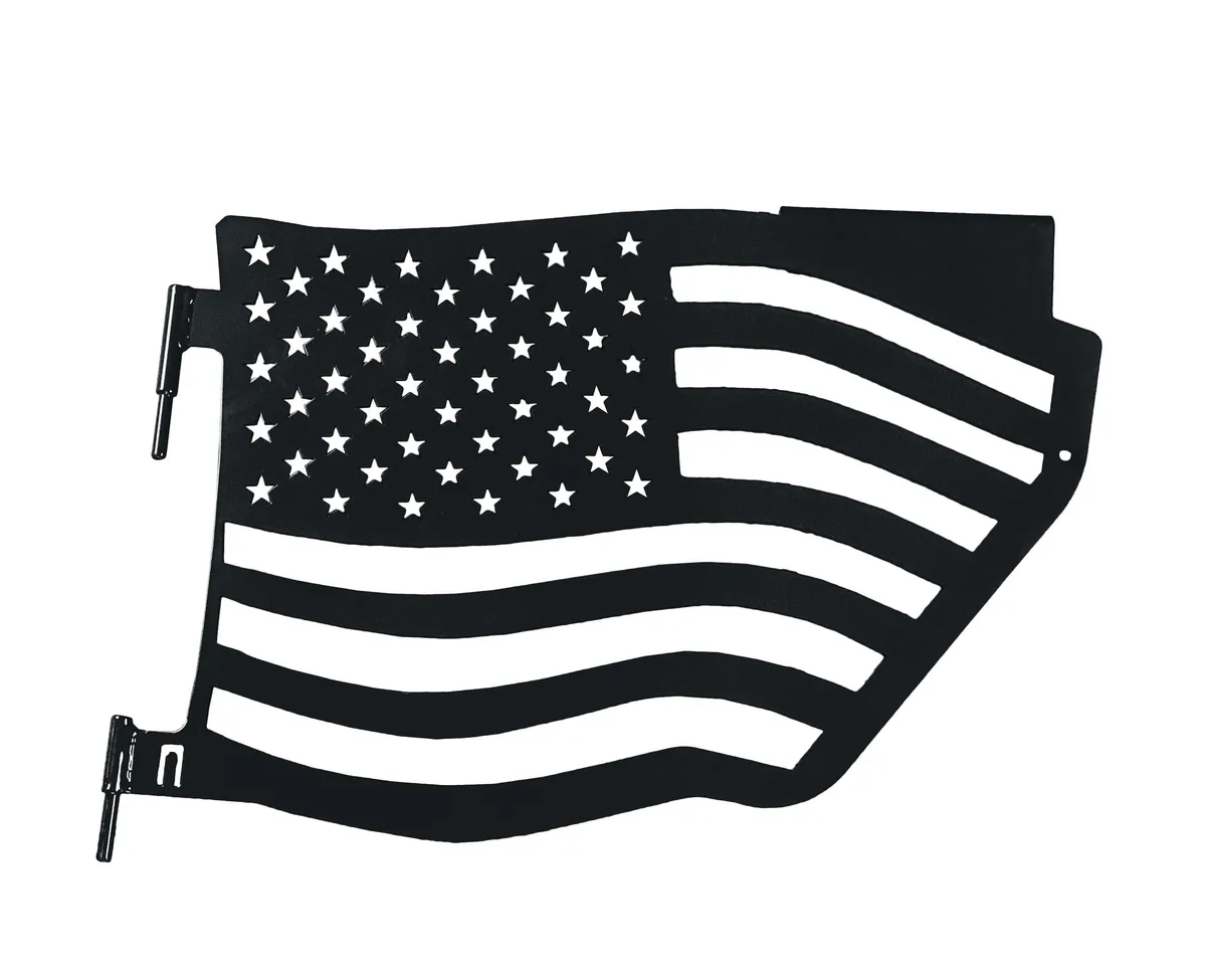 Steinjager Doors 2007-2018 Trail, American Flag Design Rear Bare