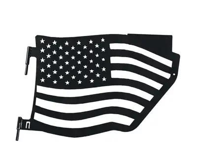 Steinjager Doors 2007-2018 Trail, American Flag Design Rear Bare