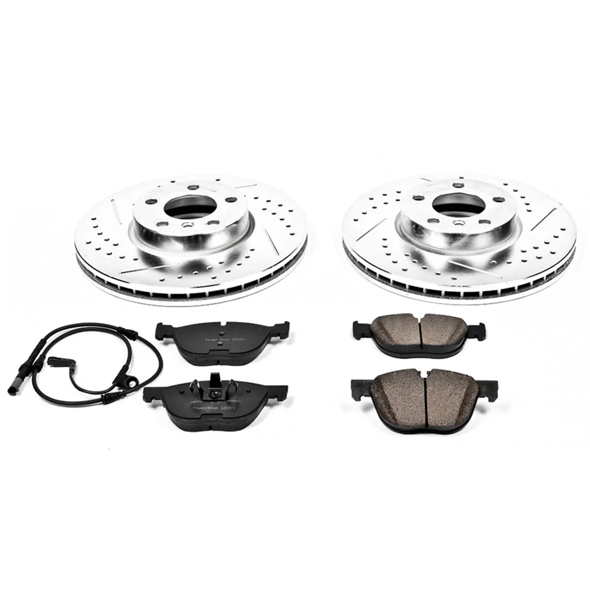 Z23 Evolution Sport Upgrade Kit: Drilled/Slotted Rotors; Carbon-Fiber Ceramic Pads W/Hardware; Pad Sensors product image
