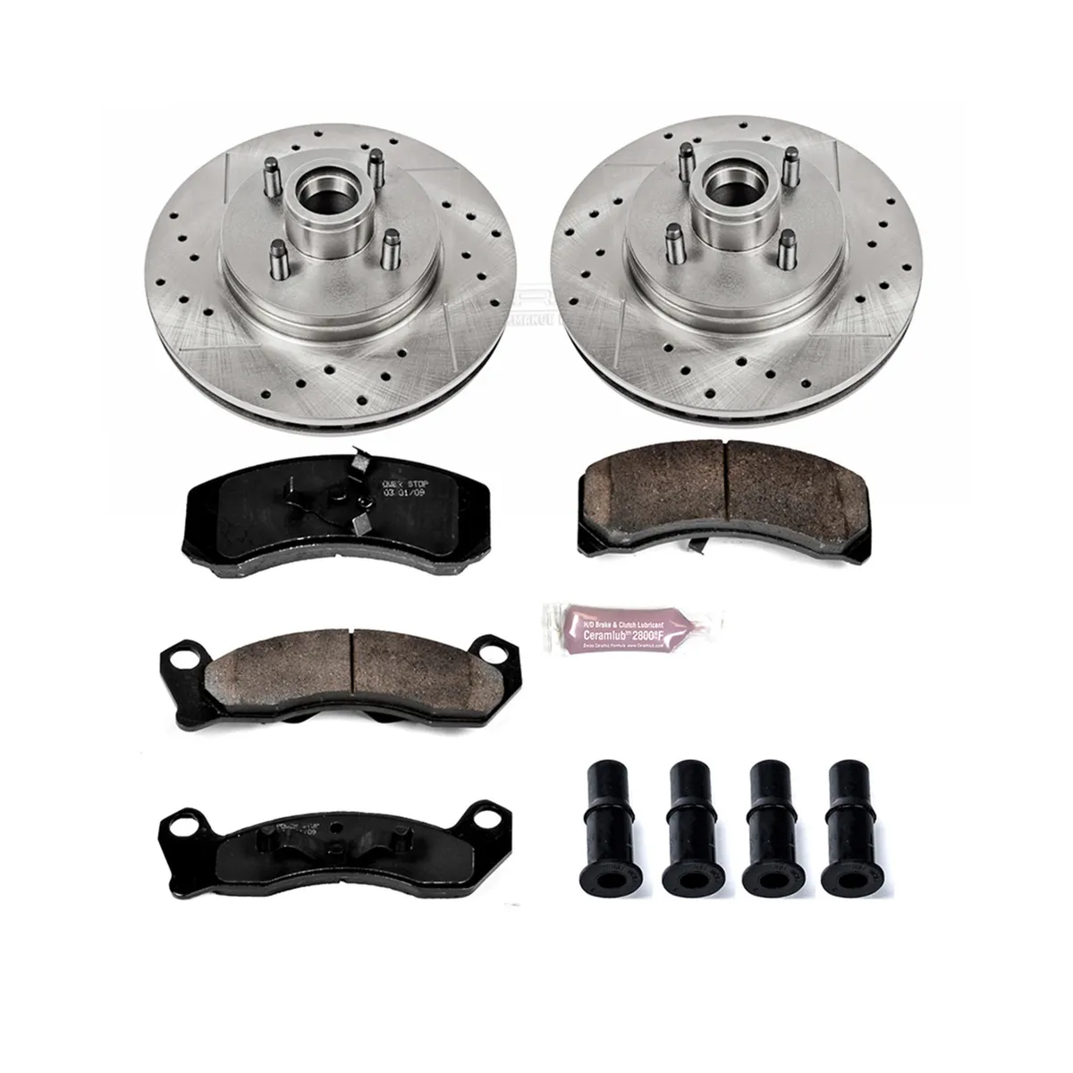 Z23 Evolution Sport Upgrade Kit: Drilled/Slotted Rotors; Carbon-Fiber Ceramic Pads W/Hardware product image