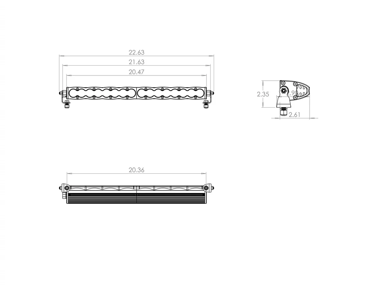 20 Inch LED Light Bar Single Baja Amber Straight Driving Combo Pattern S8 Series Baja Designs product image