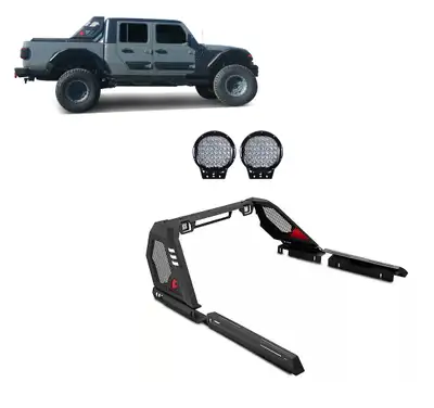 Black Horse Off Road Black Horse Off Road Vigor Roll Bar Kit Black Steel VIRB09B-PL69B