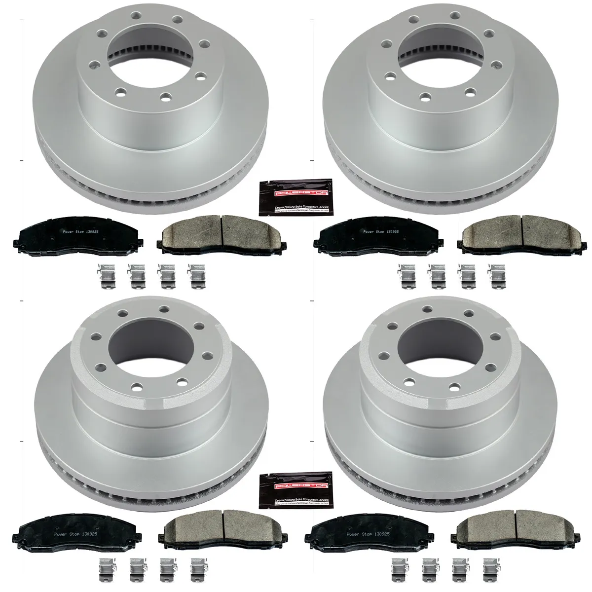 Z17 Geomet Coated Rotor Kit: Genuine Geomet Fully Coated Rotors; Ceramic Pads W/Hardware product image