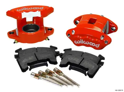 Wilwood Brakes Wilwood D154 Front Caliper Kit - Red 2.50in Piston 1.04in Rotor