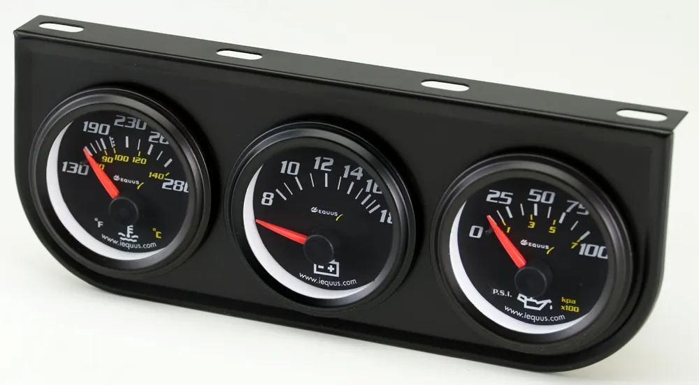 2.0 Dia Triple Gauge Set w/Black Panel product image
