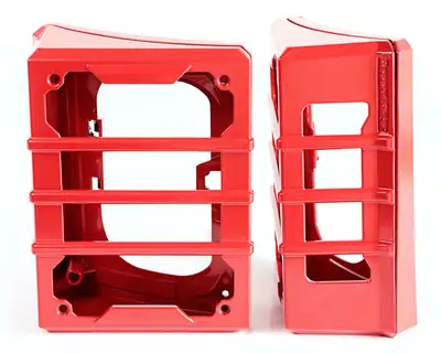Steinjager Exterior Accessories 2007-2018 Light Guards Rear, OE Style Red Aluminum