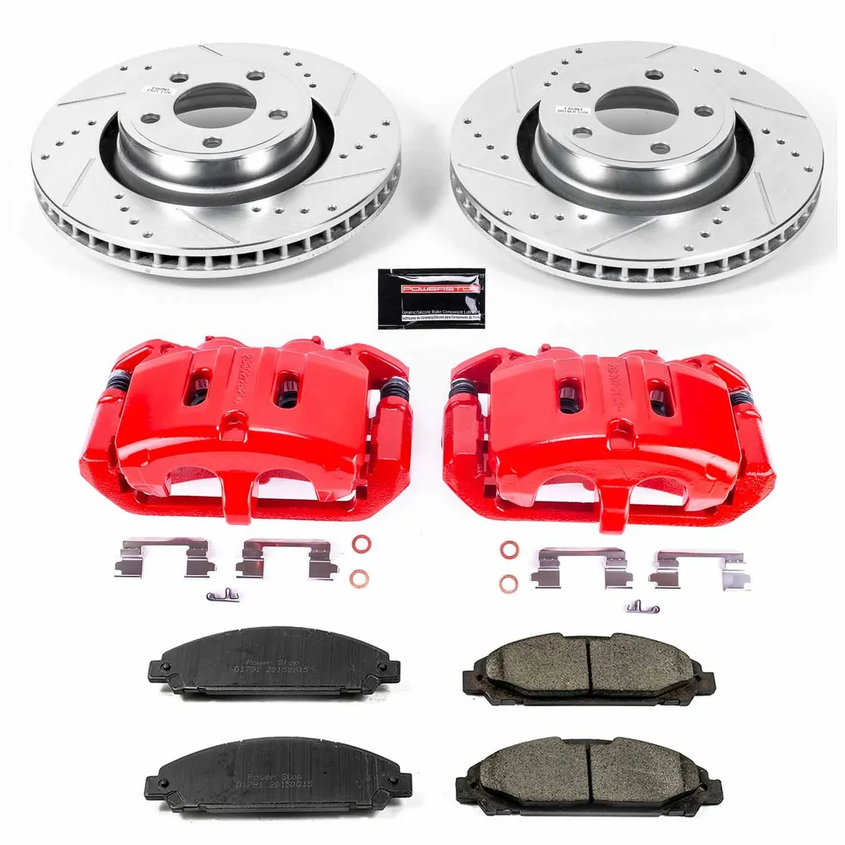 Z23 Evolution Sport Upgrade Kit: Drilled/Slotted Rotors; Carbon-Fiber Ceramic Pads; Powder Coated Calipers product image