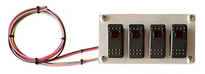 American Autowire American Autowire Universal 4 way rocker switch panel - 4 Way Rocker Switch Panel