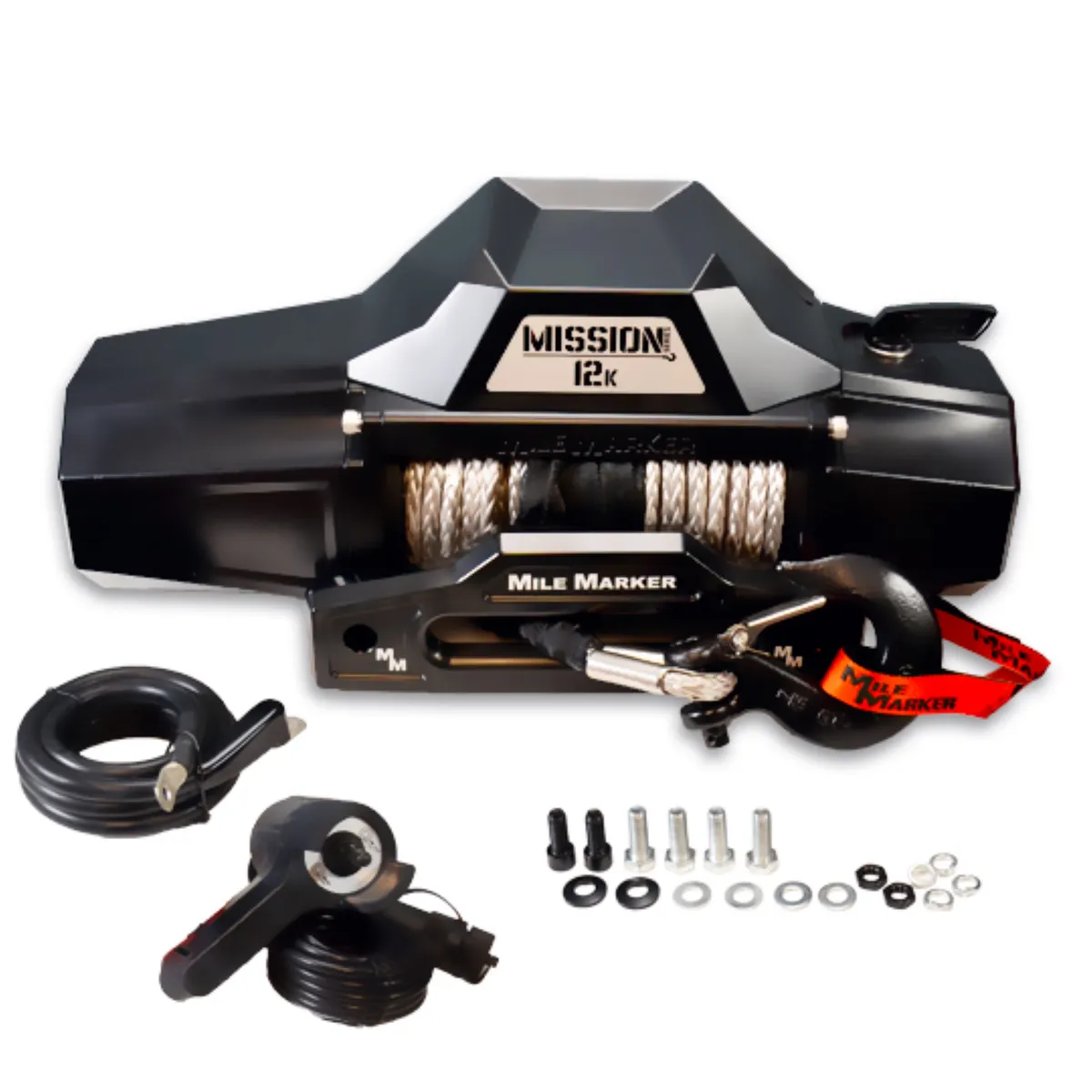 Mission 12K 12,000 lb Recovery Winch with Synthetic Rope Wireless Mile Marker product image