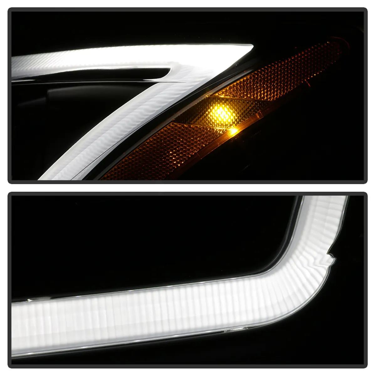 1315 Sentra Halogen Models Only DRL LED Light Bar Projector Headlights Black product image