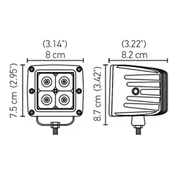 Hella Hvf Cube 4led Off rd Sngl Ped Fld mv