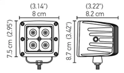 Hella Hvf Cube 4led Off rd Sngl Ped Fld mv