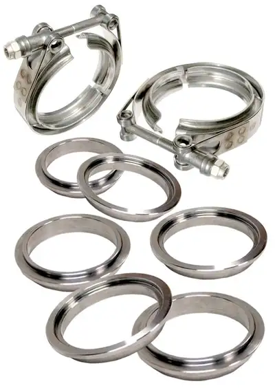 Pacific Performance Engineering 3.5 Inch V Band Clamp Stainless Steel 8 Piece Set 2C 3M 3F PPE Diesel