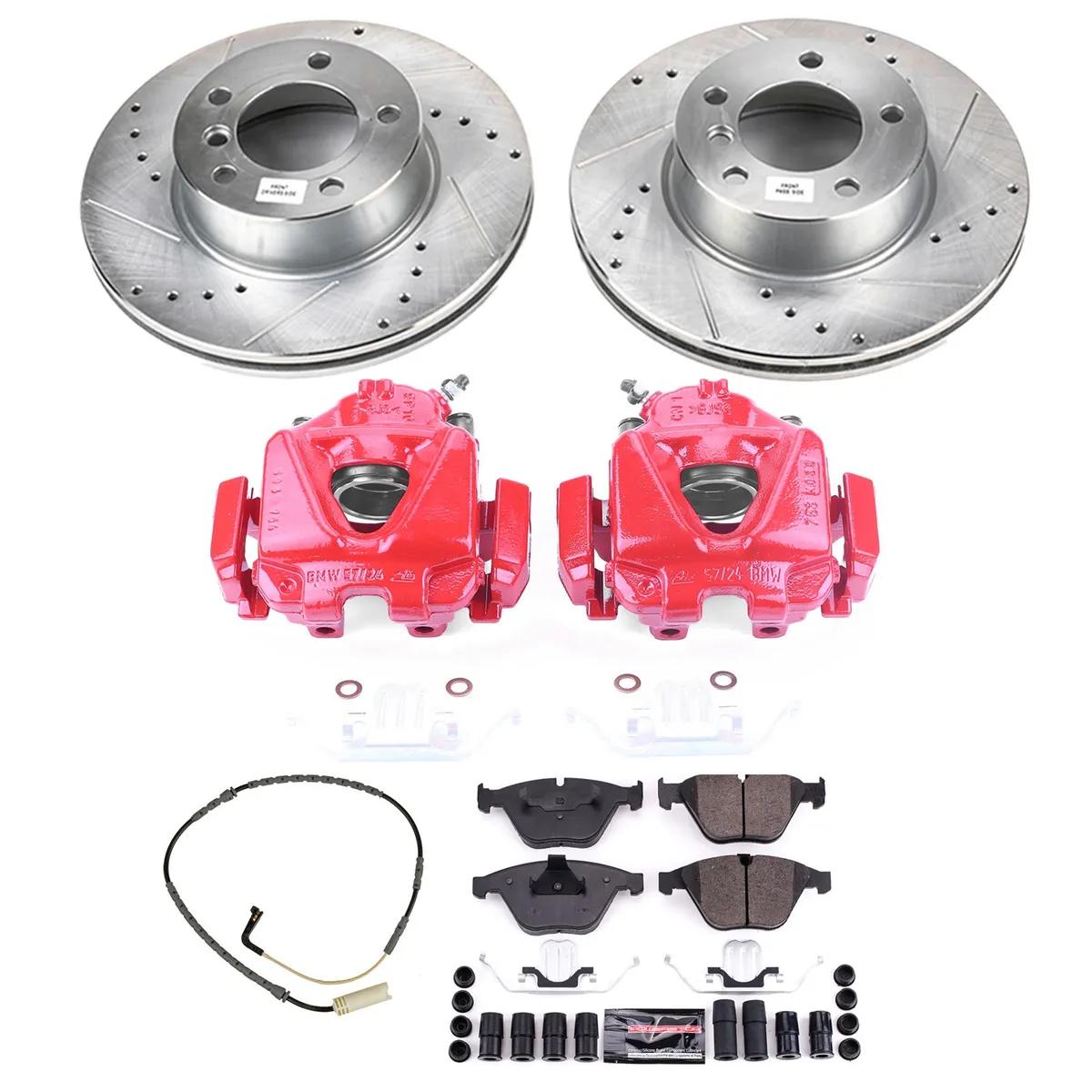 Z23 Evolution Sport Upgrade Kit: Drilled/Slotted Rotors; Carbon-Fiber Ceramic Pads; Pad Sensors; Powder Coated Calipers product image