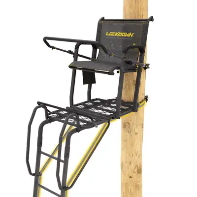 Rivers Edge Treestands Lockdown 17ft Wide 1man Ladder Stand (Updated