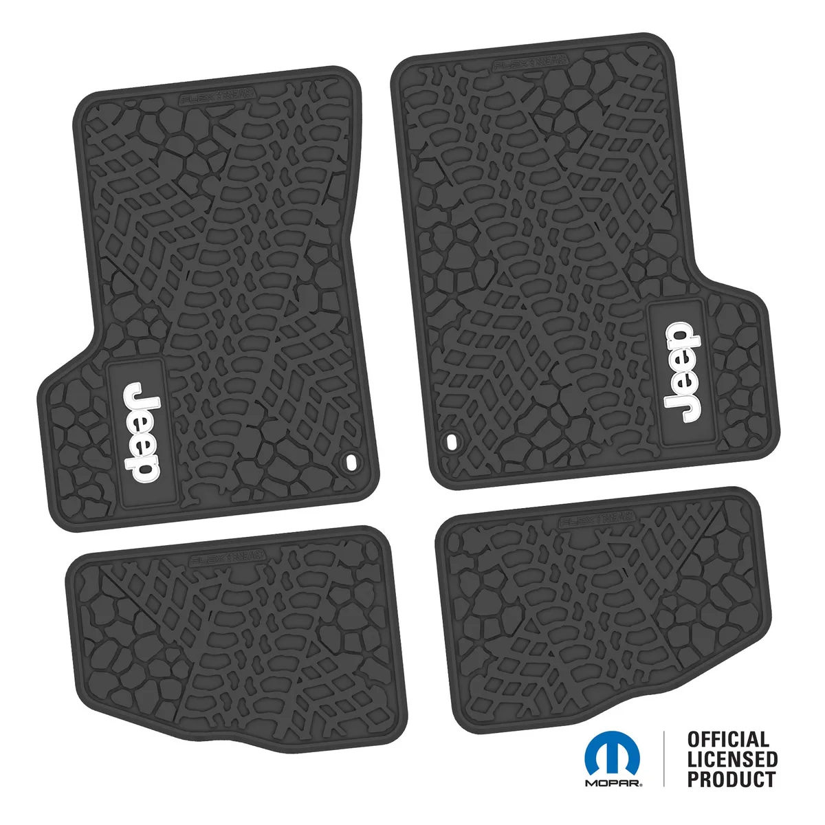 Ngtt44011877- 97-02 Jeep TJ 2DR Front And Rear- Tire Tread/Scorched Earth Scene w/ Jeep Insert - Gray w/ Red Insert product image