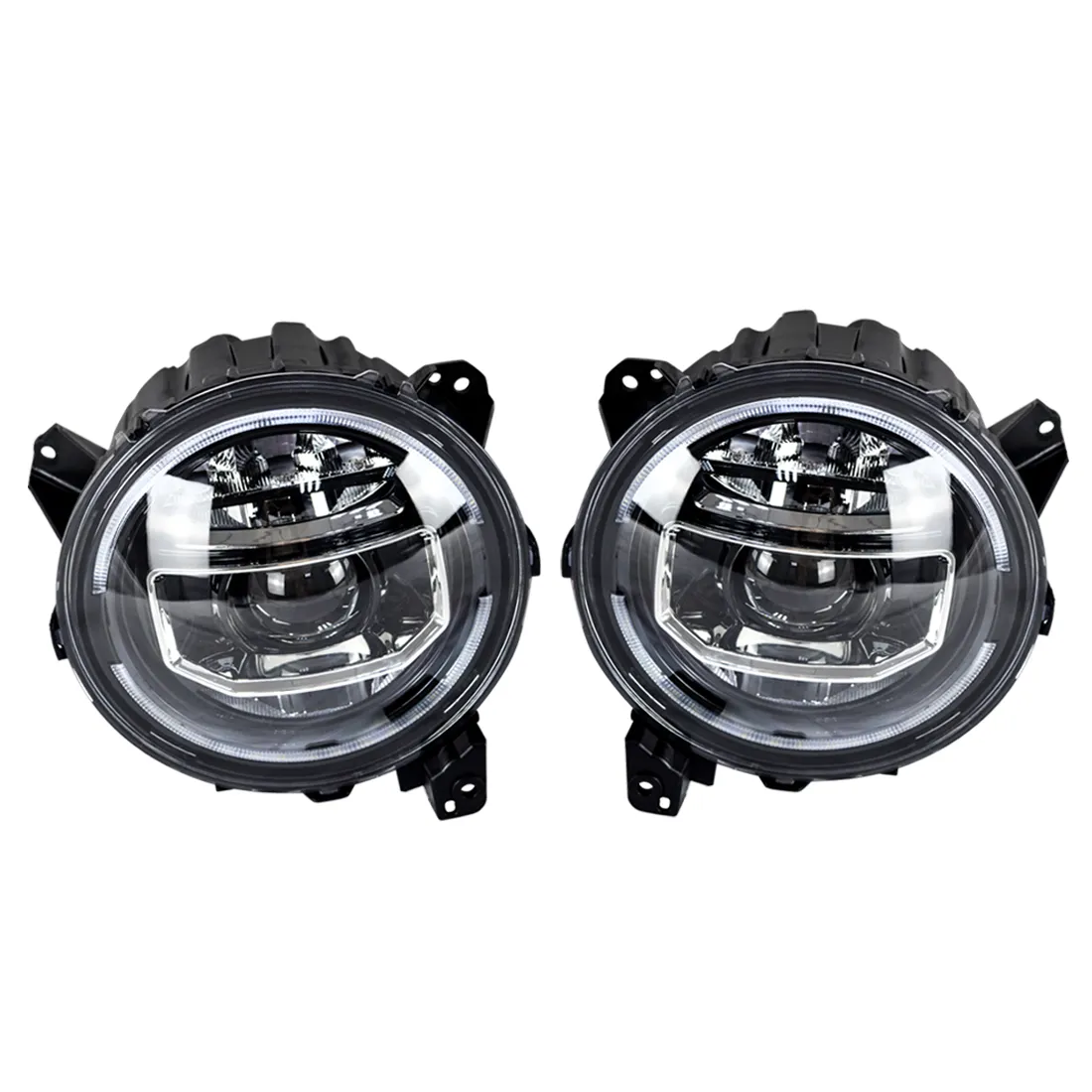 9 Inch Round Halo DRL LED Headlights w/ Start-Up Animation For 18+ Jeep Wrangler JL & Gladiator Jt(Dot Approved) product image