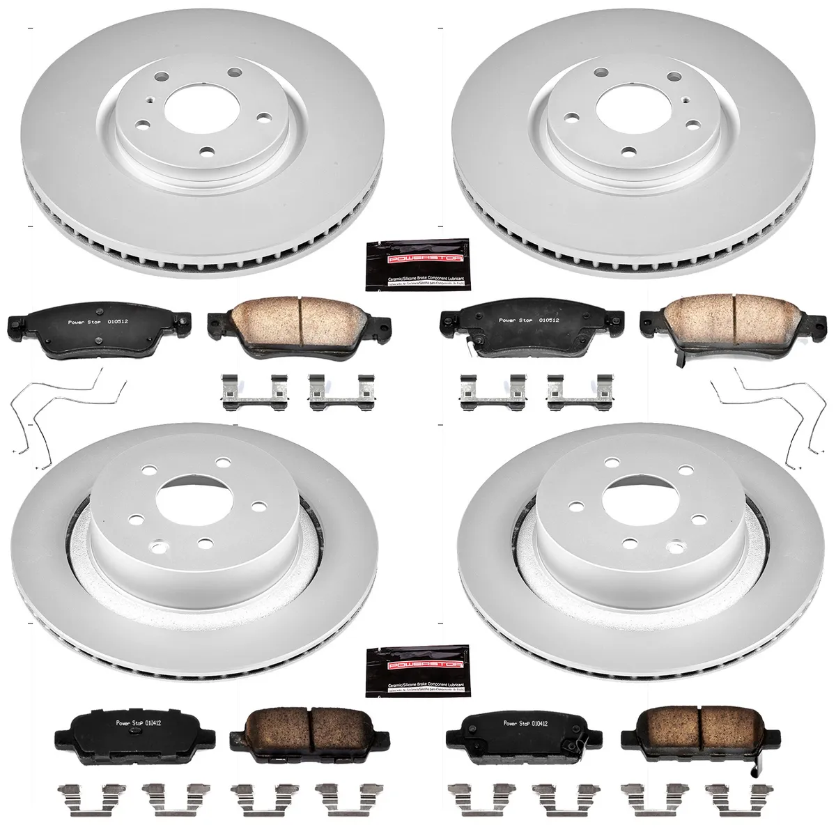 Z17 Geomet Coated Rotor Kit: Genuine Geomet Fully Coated Rotors; Ceramic Pads W/Hardware product image