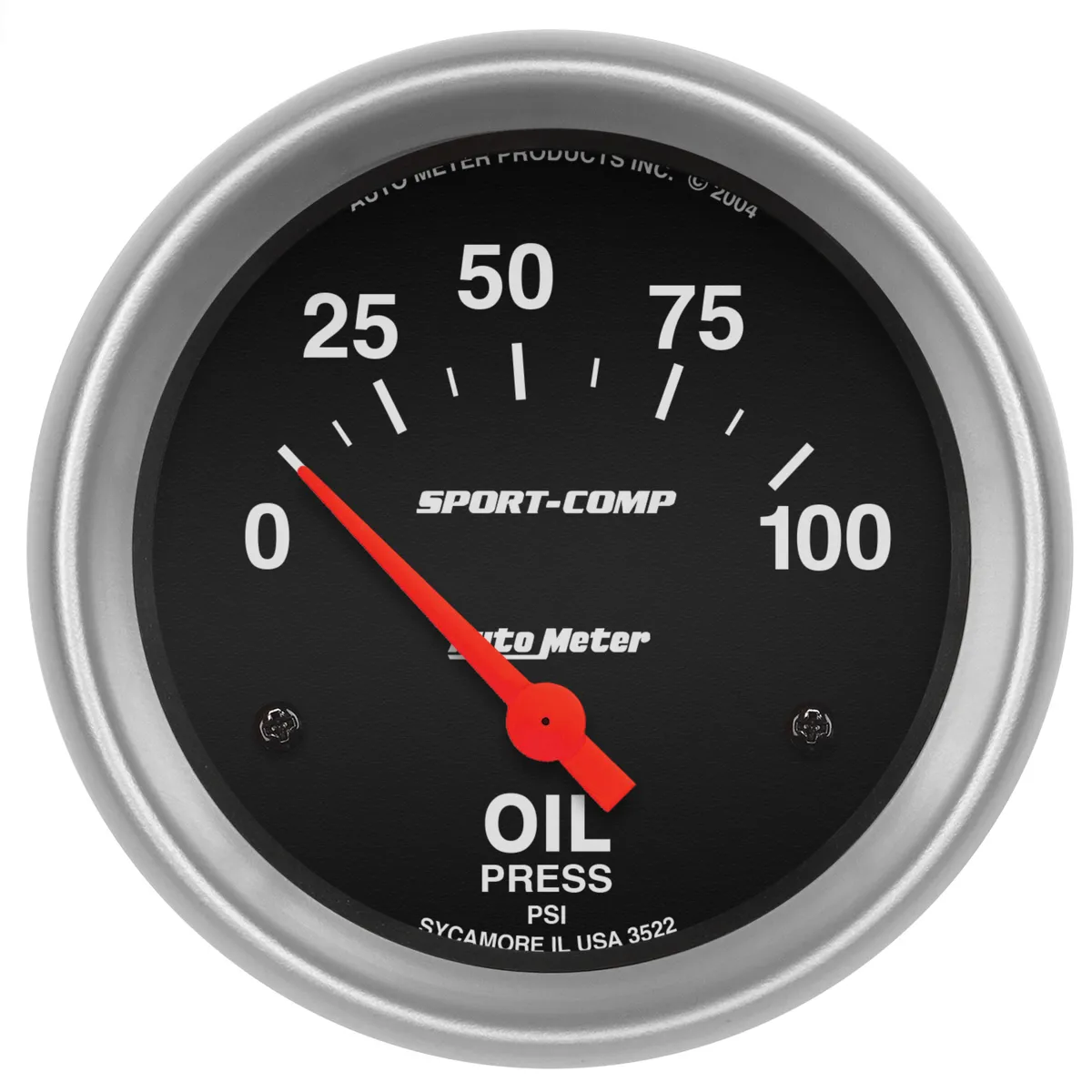 Gauge, Oil Pressure, 2 5/8", 100psi, Electric, Sport-Comp product image