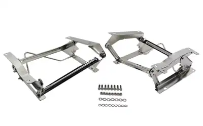 Kentrol Jeep CJ/YJ Seat Pedestals Pair 76-90 CJ and Wrangler YJ Polished Silver Kentrol