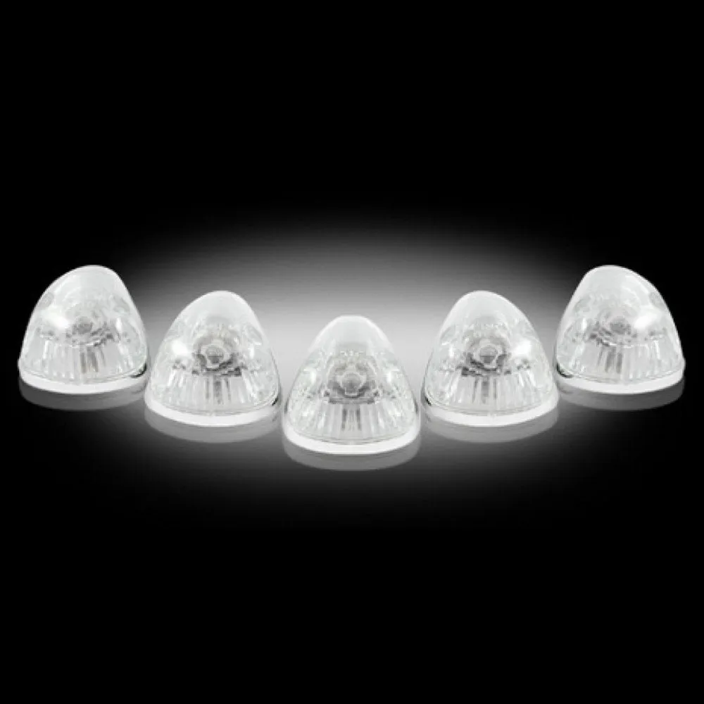 Dodge 94-98 5-Piece Set Smoked Cab Roof Light Lens with Amber 194 Bulbs - Complete Kit With Wiring and Hardware product image