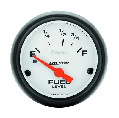 AutoMeter Gauge, Fuel Level, 2 1/16", 73OE to 10OF, Elec, Phantom