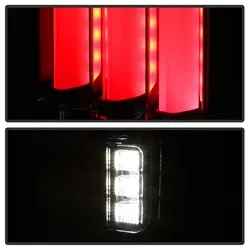 Jeep Wrangler (JK JKU) 07-18 Version 2 Light Bar Sequential Turn Signal LED Tail Lights - Red Clear product image