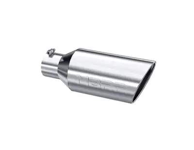 MBRP Exhaust Armor Pro Exhaust Tip; 4 in. Inlet Diameter; 7 in. Outlet Diameter; 18 in. Length; Rolled End; T304 Stainless Steel; Mirror Polished;