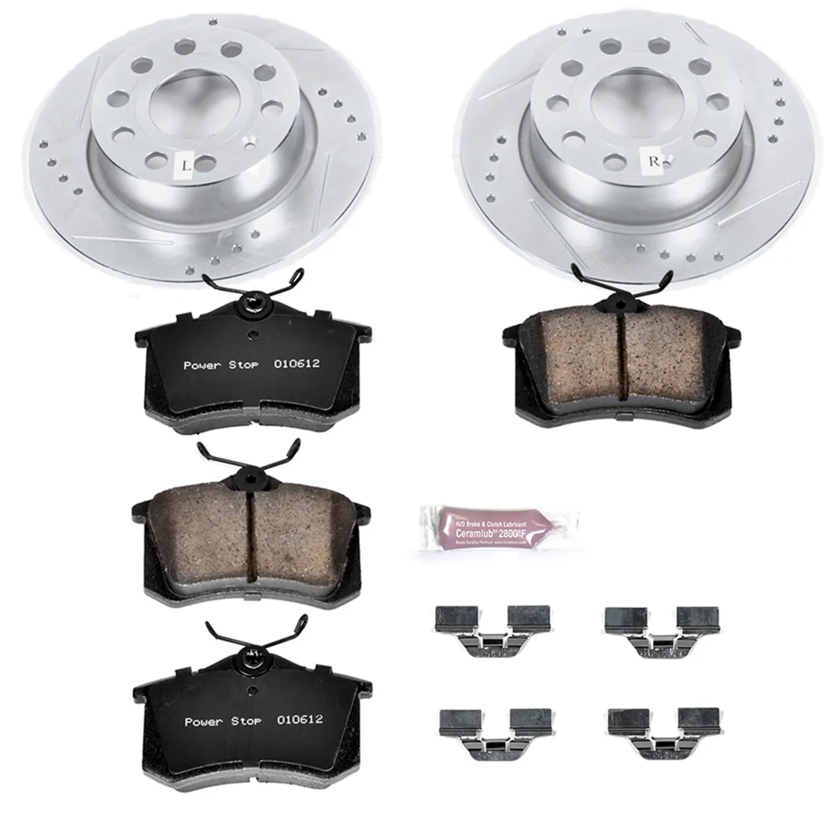 Z23 Evolution Brake Kit Rear 2010-2013 Audi a3 2016 vw Eos 2014-2016 vw Golf 2015 vw Golf Sportwagen product image