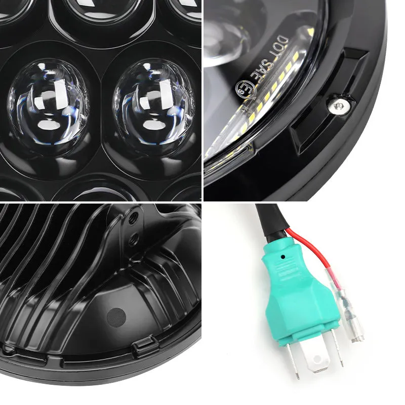 "Honey Comb 7"" 75W Cree LED Headlight DRL Hi/Lo Beam For 1997+ Jeep Wrangler JK/TJ/CJ/LJ/JL & Gladiator JT" product image