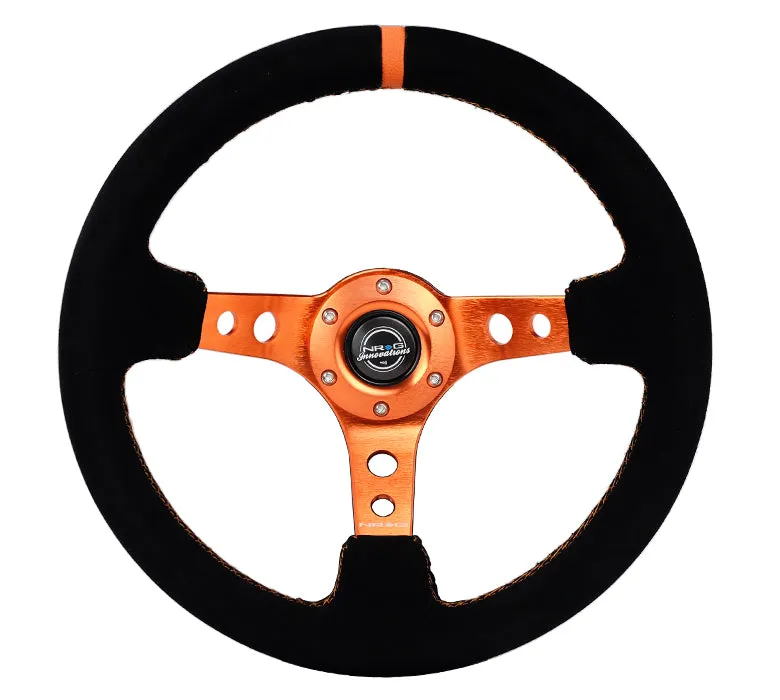 Steering Wheel 350mm 3in Dish Black Suede product image