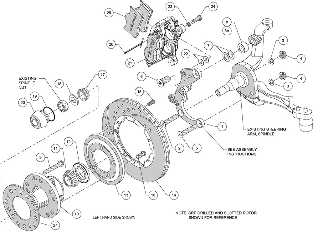 1968 - 1982 Chevrolet Forged Dynalite Pro Series Front Brake Kit - 140-12040 product image
