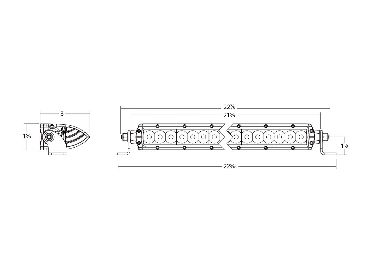 SR-Series® Pro Light Bar; 20 in.; w/Amber PRO Lens; Spot Light Pattern; product image