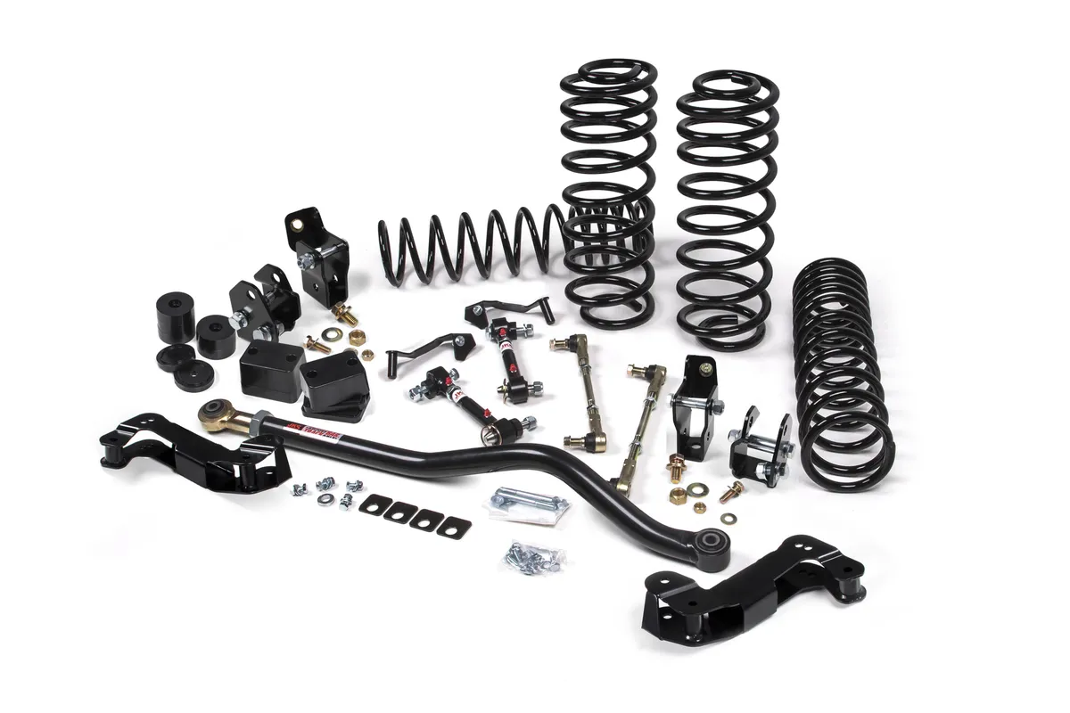 JKS 2018-2024 Jeep Wrangler JL J-Kontrol 2.5 Inch Lift Kit 4 Door w/Shock Extension Brackets Standard Rate Coils JSPEC