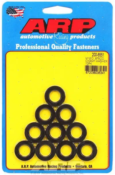 ARP Auto Racing 12mm ID Washers 10pk .875 OD Chamfer